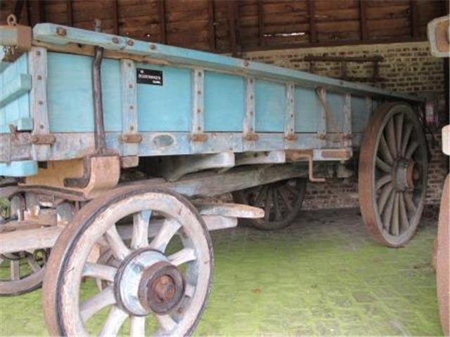 Boerenwagen met sponnenzijbord, Karrenmuseum Essen